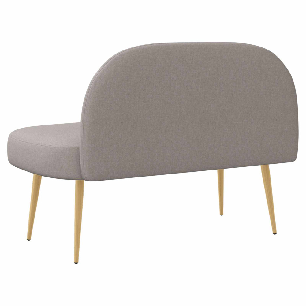 Produktbild för Klädd bänk med ryggstöd Taupe 110 x 60 x 76 cm Polyester