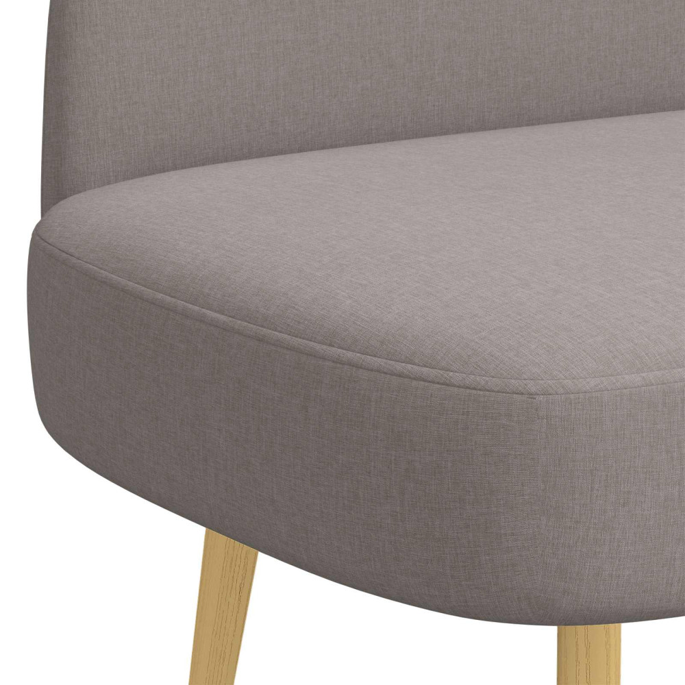 Produktbild för Klädd bänk med ryggstöd Taupe 110 x 60 x 76 cm Polyester