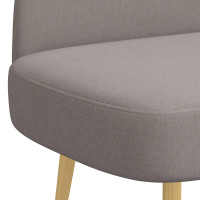 Produktbild för Klädd bänk med ryggstöd Taupe 110 x 60 x 76 cm Polyester