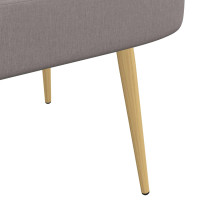 Produktbild för Klädd bänk med ryggstöd Taupe 110 x 60 x 76 cm Polyester