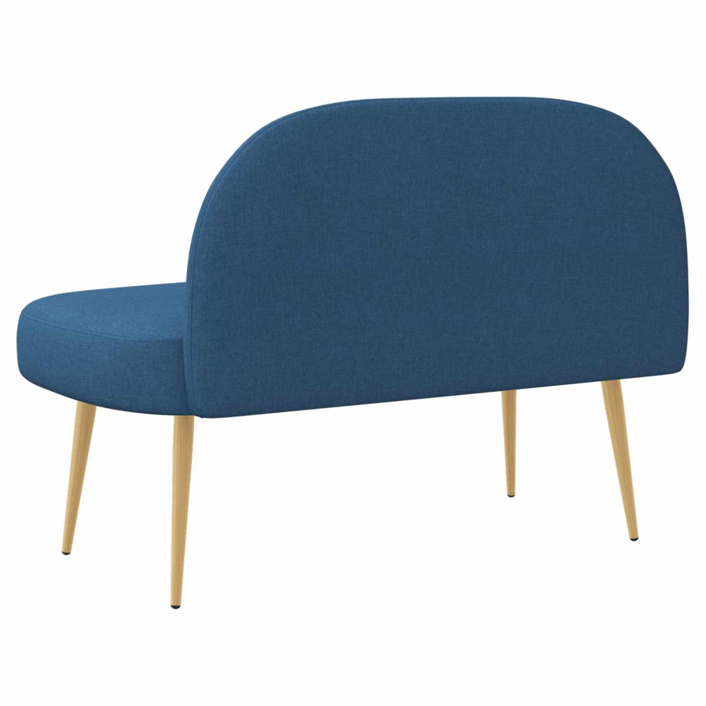 Produktbild för Klädd bänk med ryggstöd Blå 110 x 60 x 76 cm Polyester