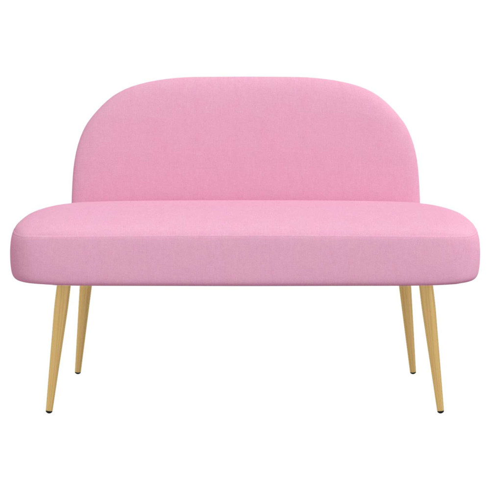 Produktbild för Klädd bänk med ryggstöd Rosa 110 x 60 x 76 cm Polyester