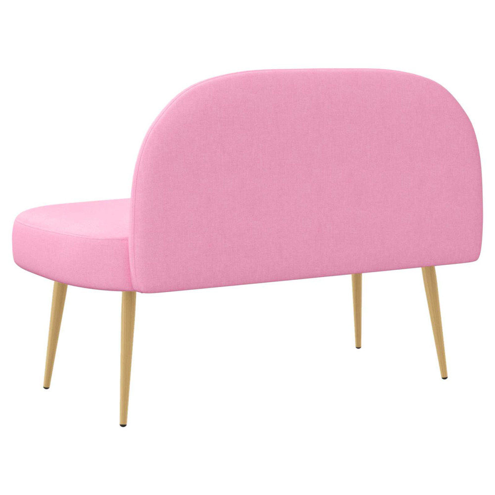 Produktbild för Klädd bänk med ryggstöd Rosa 110 x 60 x 76 cm Polyester