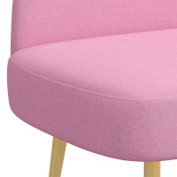 Produktbild för Klädd bänk med ryggstöd Rosa 110 x 60 x 76 cm Polyester