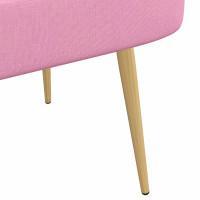 Produktbild för Klädd bänk med ryggstöd Rosa 110 x 60 x 76 cm Polyester