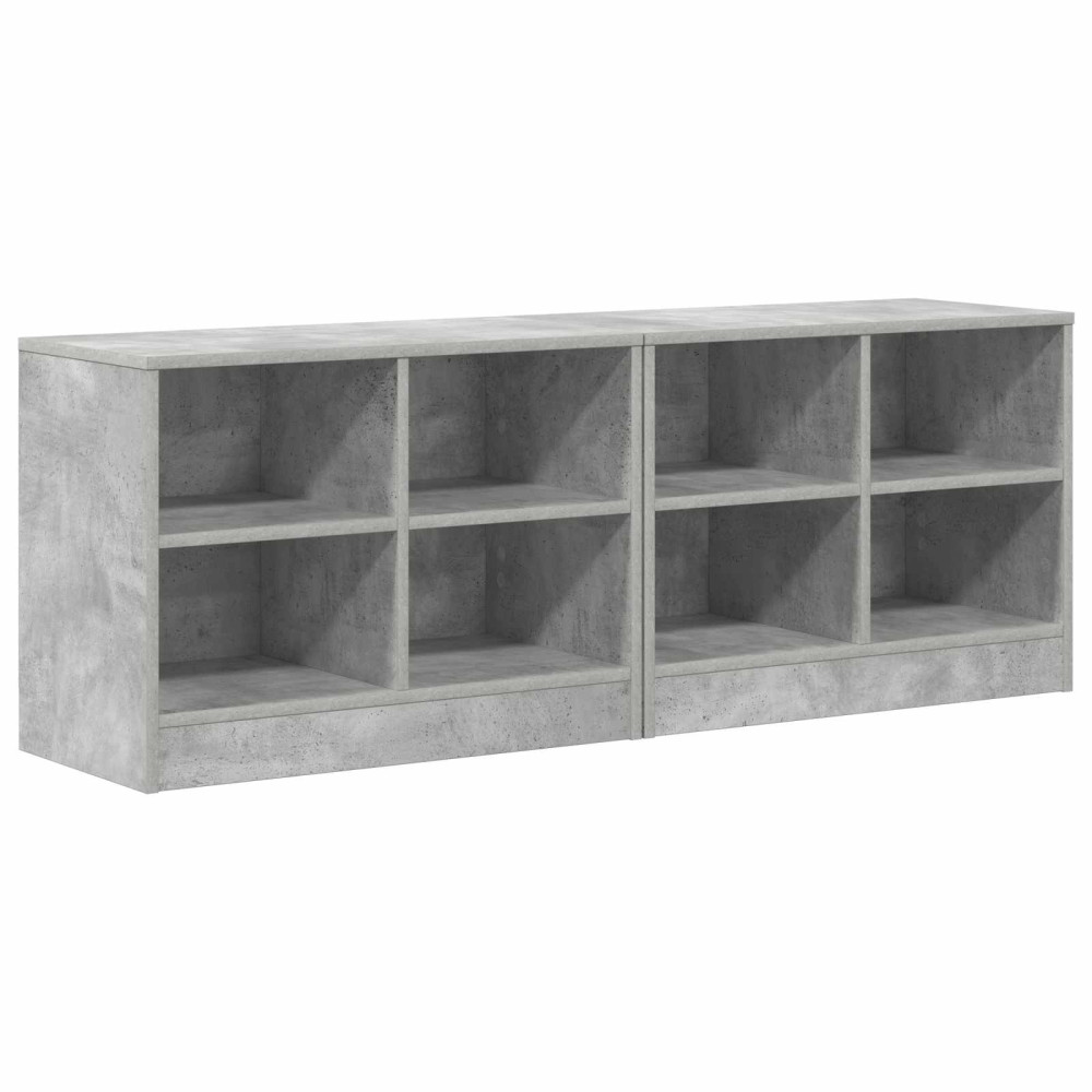 Produktbild för Sängskåp 2 pcs Betonggrå 66 x 33 x 48 cm Konstruerat trä
