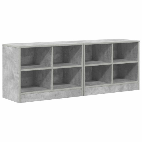 vidaXL Sängskåp 2 pcs Betonggrå 66 x 33 x 48 cm Konstruerat trä