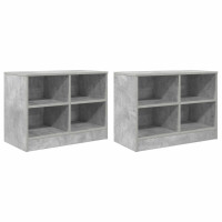 Produktbild för Sängskåp 2 pcs Betonggrå 66 x 33 x 48 cm Konstruerat trä