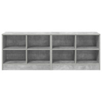 Produktbild för Sängskåp 2 pcs Betonggrå 66 x 33 x 48 cm Konstruerat trä