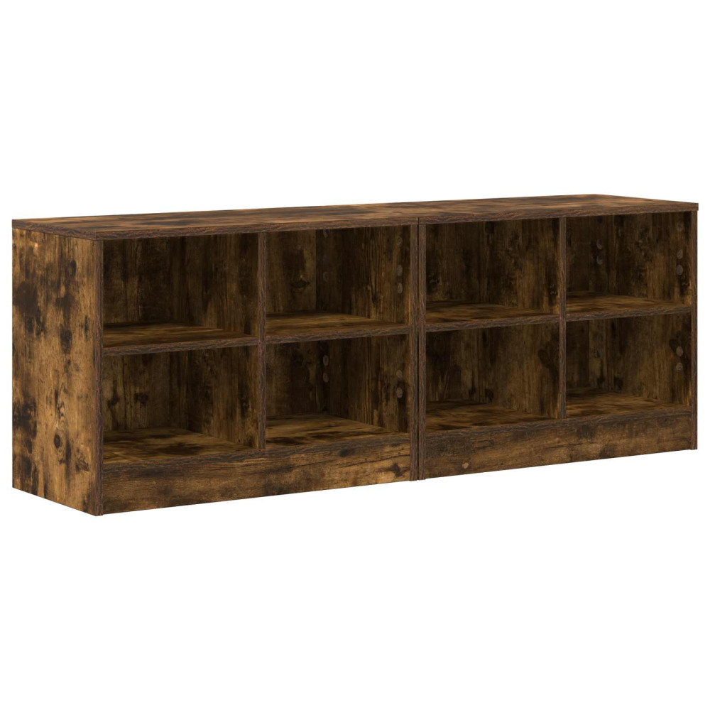Produktbild för Sängskåp 2 pcs Rökt ek 66 x 33 x 48 cm Konstruerat trä