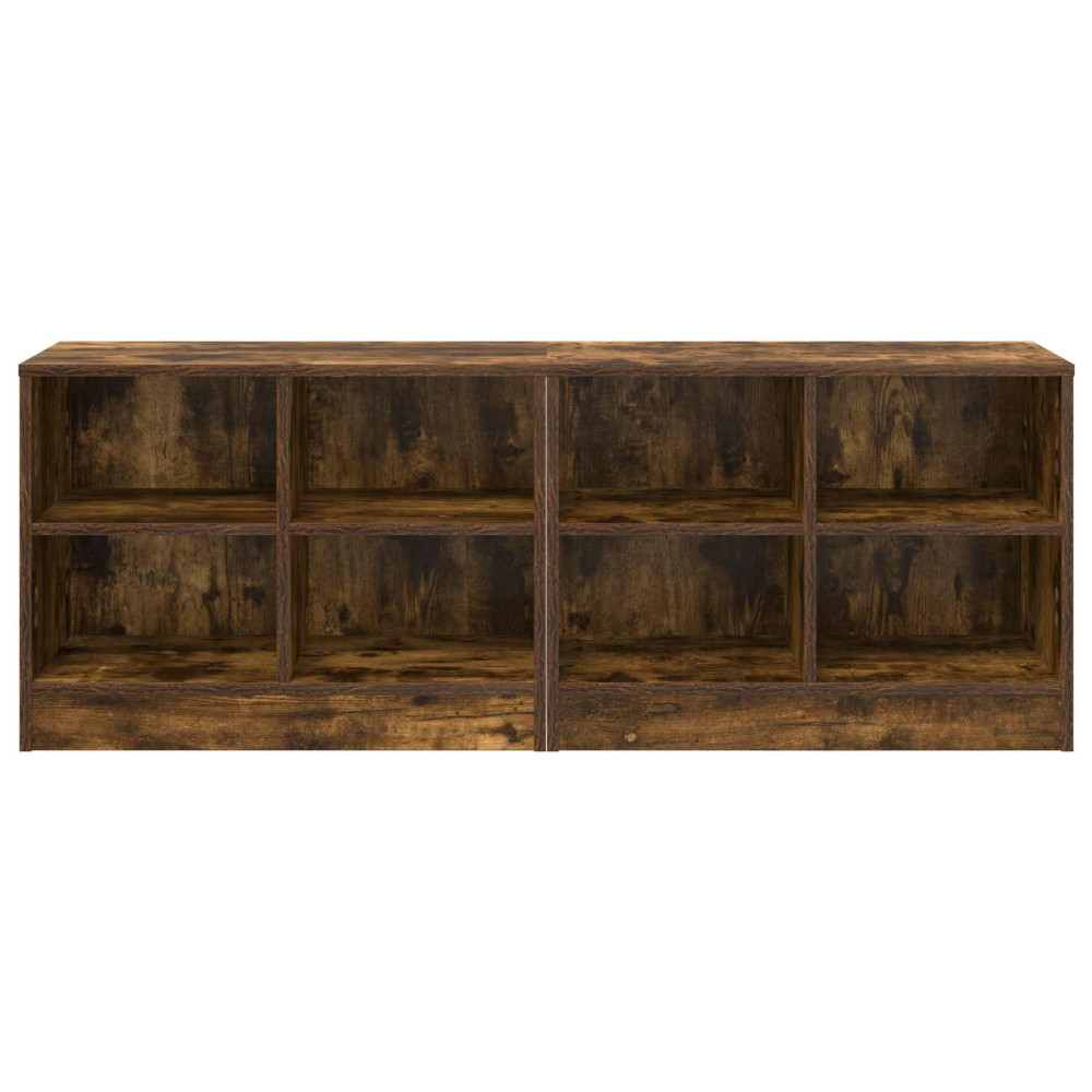 Produktbild för Sängskåp 2 pcs Rökt ek 66 x 33 x 48 cm Konstruerat trä