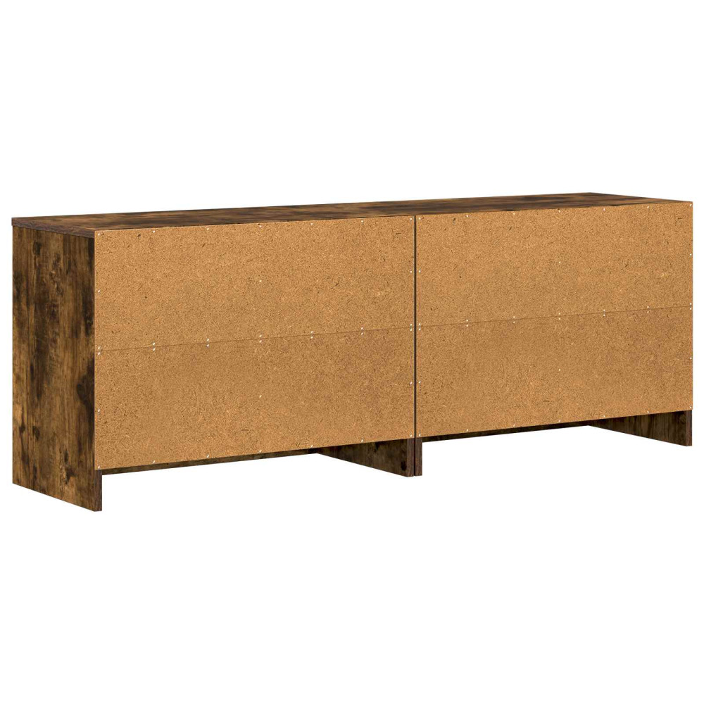 Produktbild för Sängskåp 2 pcs Rökt ek 66 x 33 x 48 cm Konstruerat trä