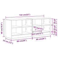 Produktbild för Sängskåp 2 pcs Grå Sonoma 66 x 33 x 48 cm Konstruerat trä