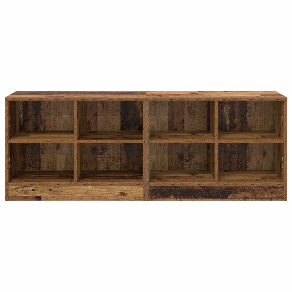 Produktbild för Sängskåp 2 pcs Gammalt trä 66 x 33 x 48 cm Konstruerat trä