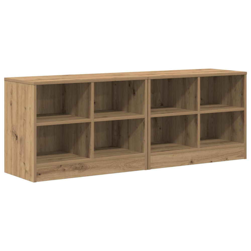 Produktbild för Sängskåp 2 pcs Artisan-ek 66 x 33 x 48 cm Konstruerat trä