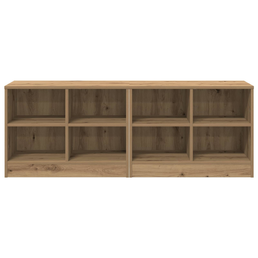 Produktbild för Sängskåp 2 pcs Artisan-ek 66 x 33 x 48 cm Konstruerat trä