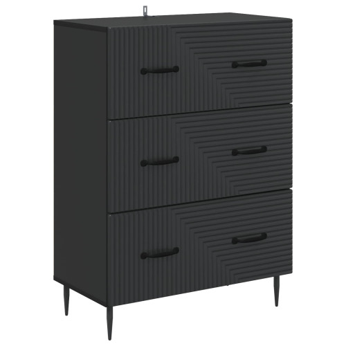 vidaXL Lådans skåp Svart 66 x 34,5 x 89,5 cm Konstruerat trä