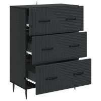 Produktbild för Lådans skåp Svart 66 x 34,5 x 89,5 cm Konstruerat trä