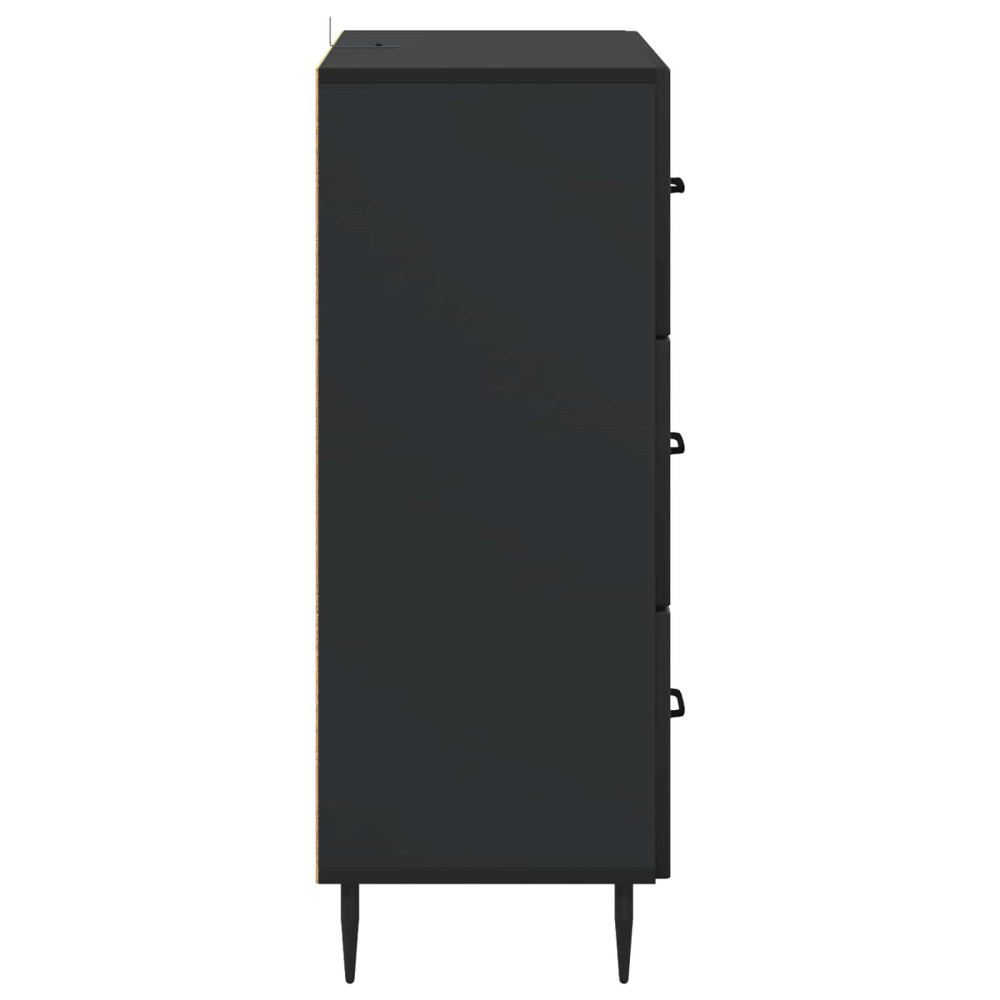 Produktbild för Lådans skåp Svart 66 x 34,5 x 89,5 cm Konstruerat trä