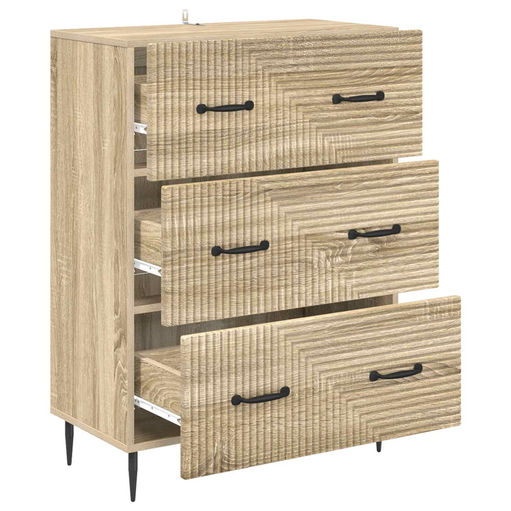 Produktbild för Lådans skåp Sonoma-ek 66 x 34,5 x 89,5 cm Konstruerat trä