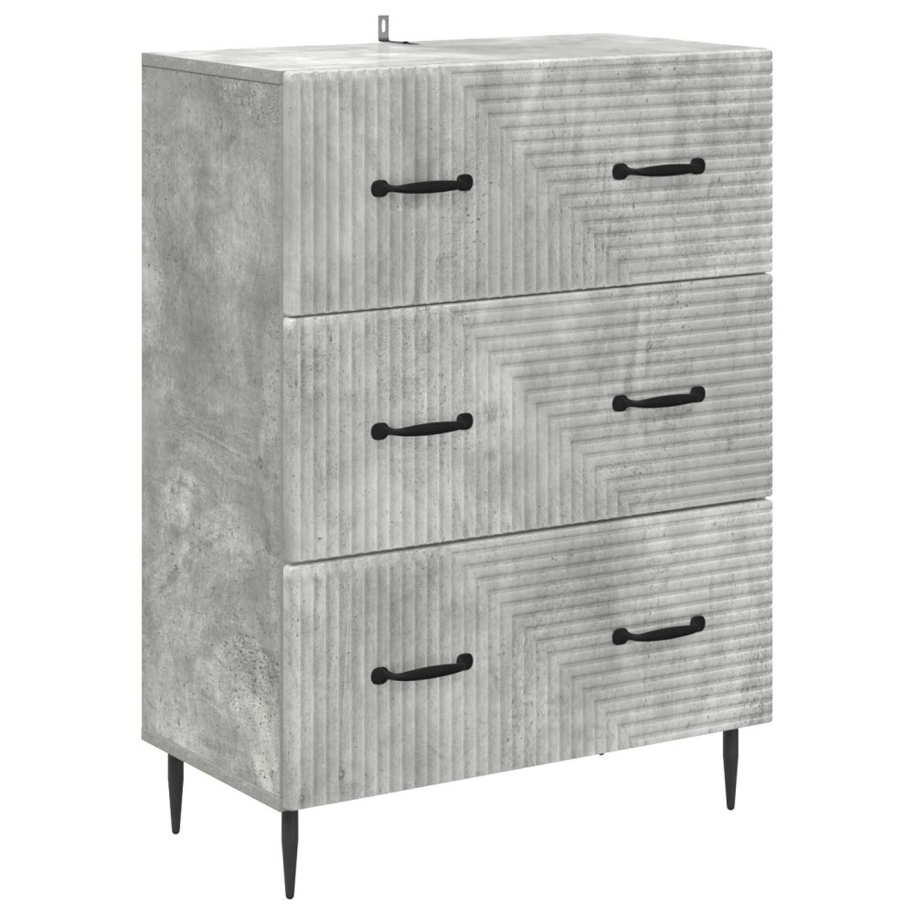 Produktbild för Lådans skåp Betonggrå 66 x 34,5 x 89,5 cm Konstruerat trä