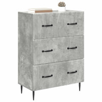 Produktbild för Lådans skåp Betonggrå 66 x 34,5 x 89,5 cm Konstruerat trä