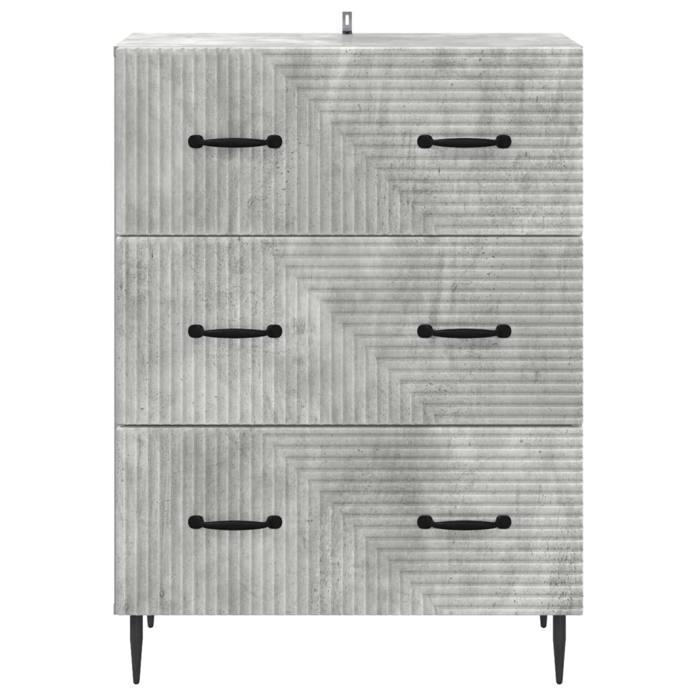 Produktbild för Lådans skåp Betonggrå 66 x 34,5 x 89,5 cm Konstruerat trä