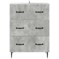 Produktbild för Lådans skåp Betonggrå 66 x 34,5 x 89,5 cm Konstruerat trä