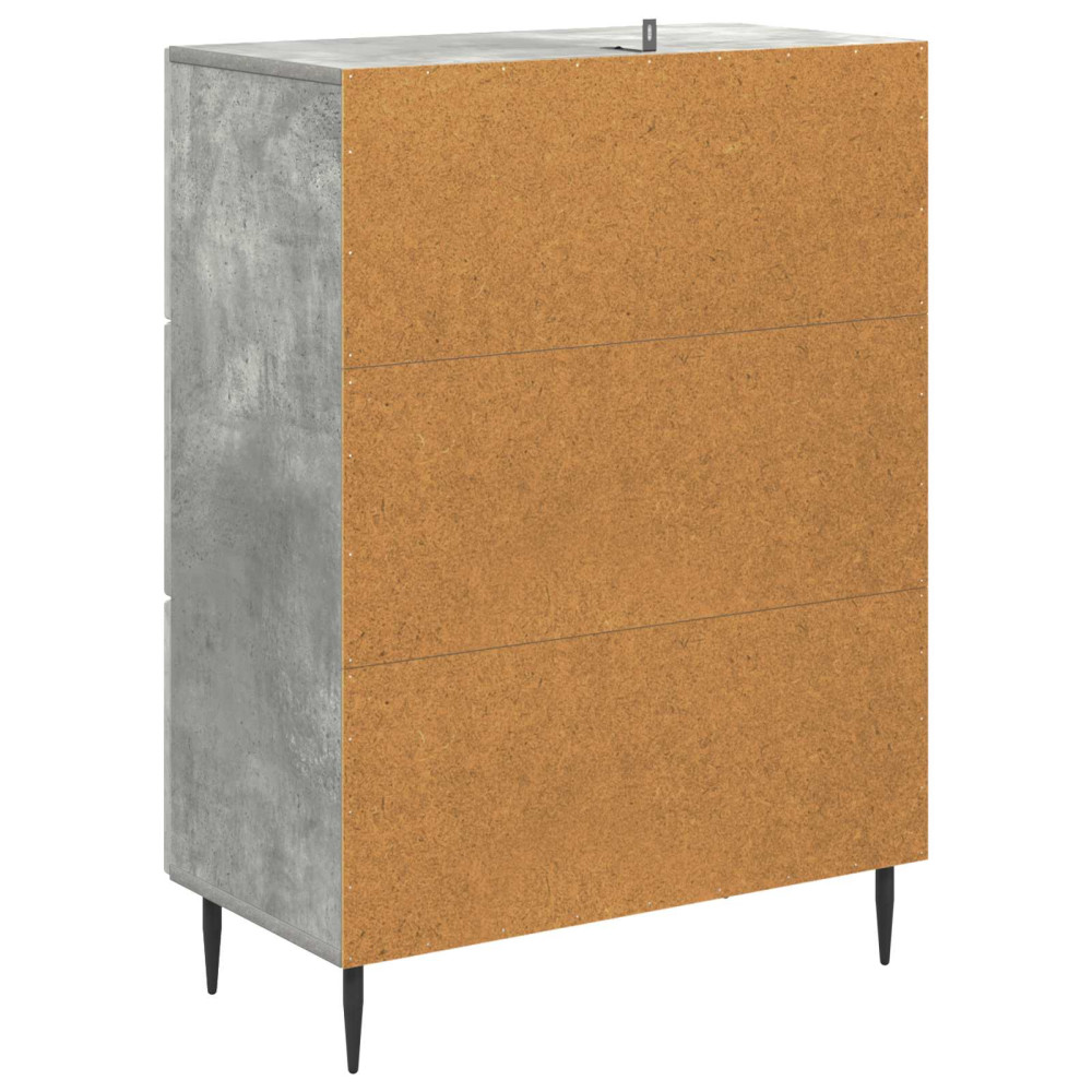 Produktbild för Lådans skåp Betonggrå 66 x 34,5 x 89,5 cm Konstruerat trä
