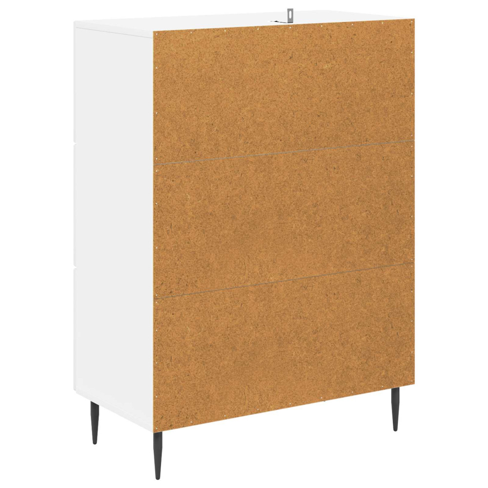 Produktbild för Lådans skåp Vit högglans 66 x 34,5 x 89,5 cm Konstruerat trä