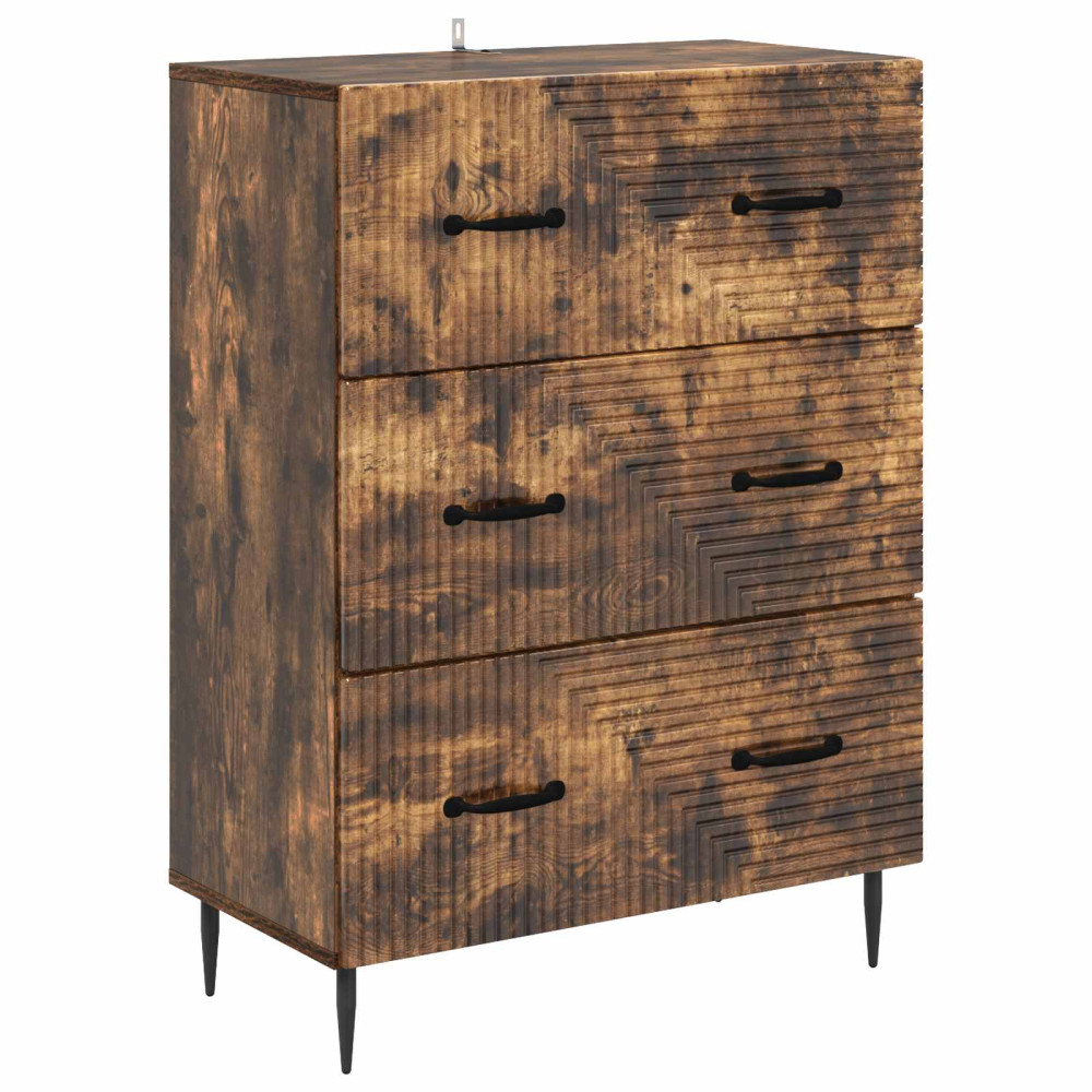 Produktbild för Lådans skåp Rökt ek 66 x 34,5 x 89,5 cm Konstruerat trä