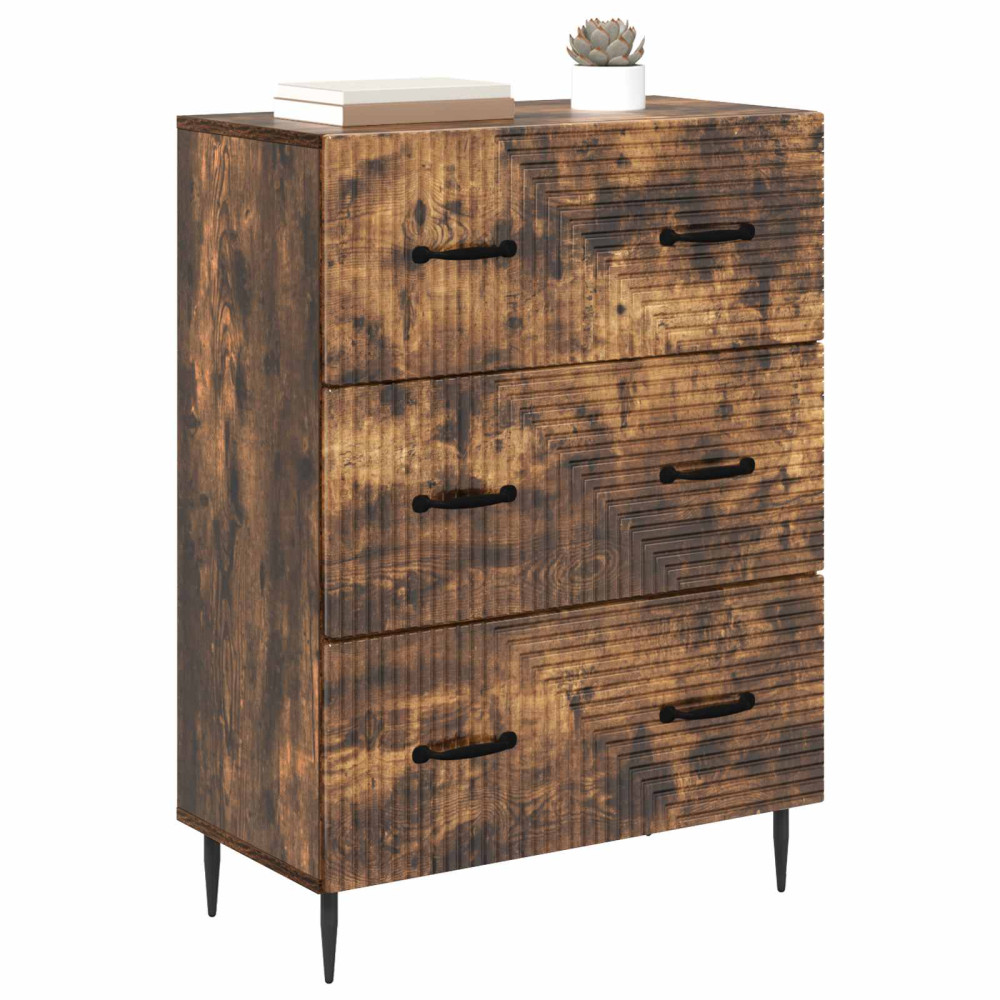 Produktbild för Lådans skåp Rökt ek 66 x 34,5 x 89,5 cm Konstruerat trä