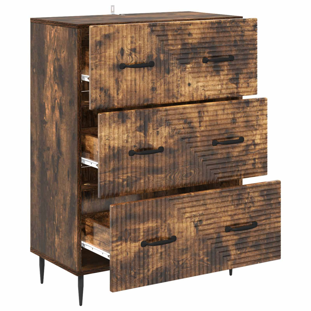 Produktbild för Lådans skåp Rökt ek 66 x 34,5 x 89,5 cm Konstruerat trä