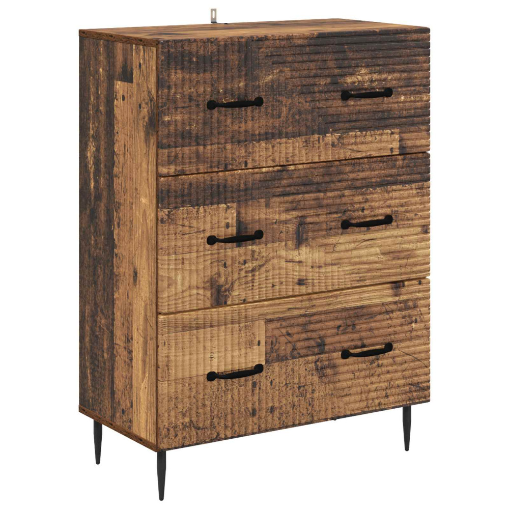 Produktbild för Lådans skåp Gammalt trä 66 x 34,5 x 89,5 cm Konstruerat trä