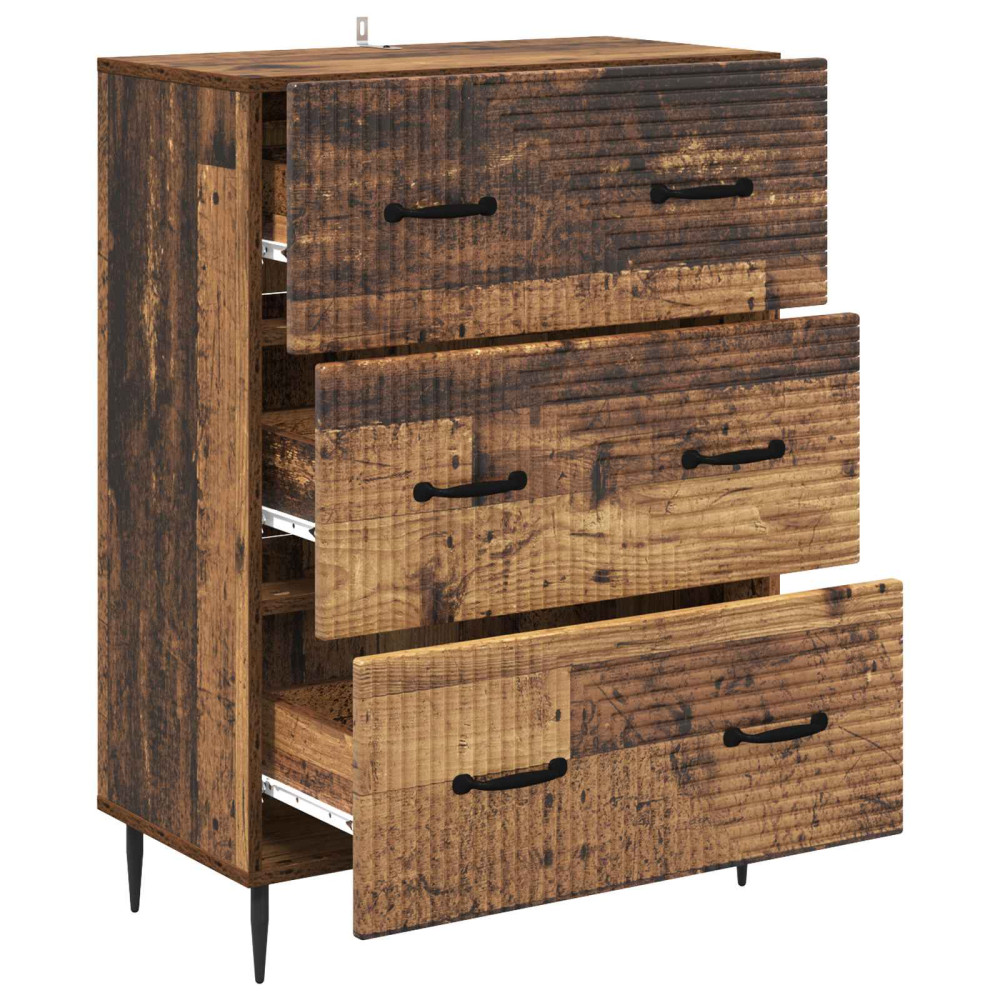 Produktbild för Lådans skåp Gammalt trä 66 x 34,5 x 89,5 cm Konstruerat trä