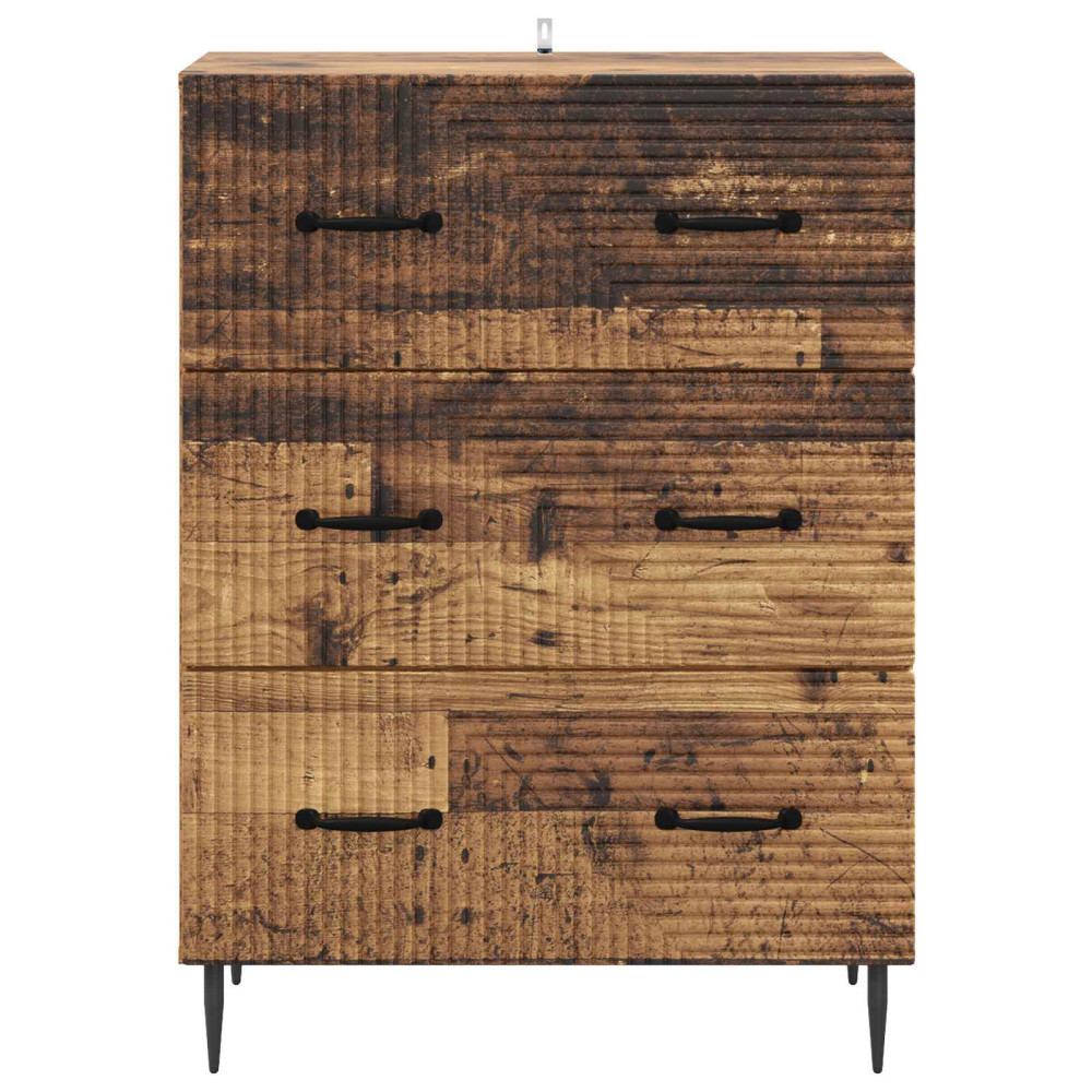 Produktbild för Lådans skåp Gammalt trä 66 x 34,5 x 89,5 cm Konstruerat trä