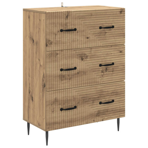 vidaXL Lådans skåp Artisan-ek 66 x 34,5 x 89,5 cm Konstruerat trä