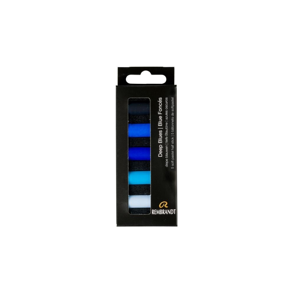 Produktbild för Artequipment Rembrandt Soft pastellset Deep Blues | 5 halvpa...