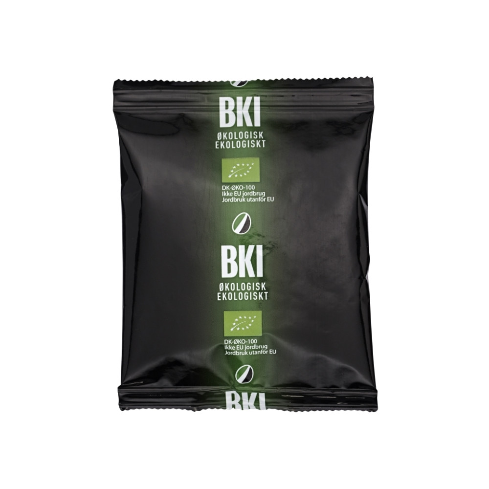 Produktbild för Kaffe BKI økologisk filterkaffe 75g portionsposer