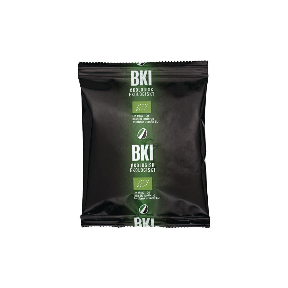 Produktbild för Kaffe BKI økologisk filterkaffe 75g portionsposer