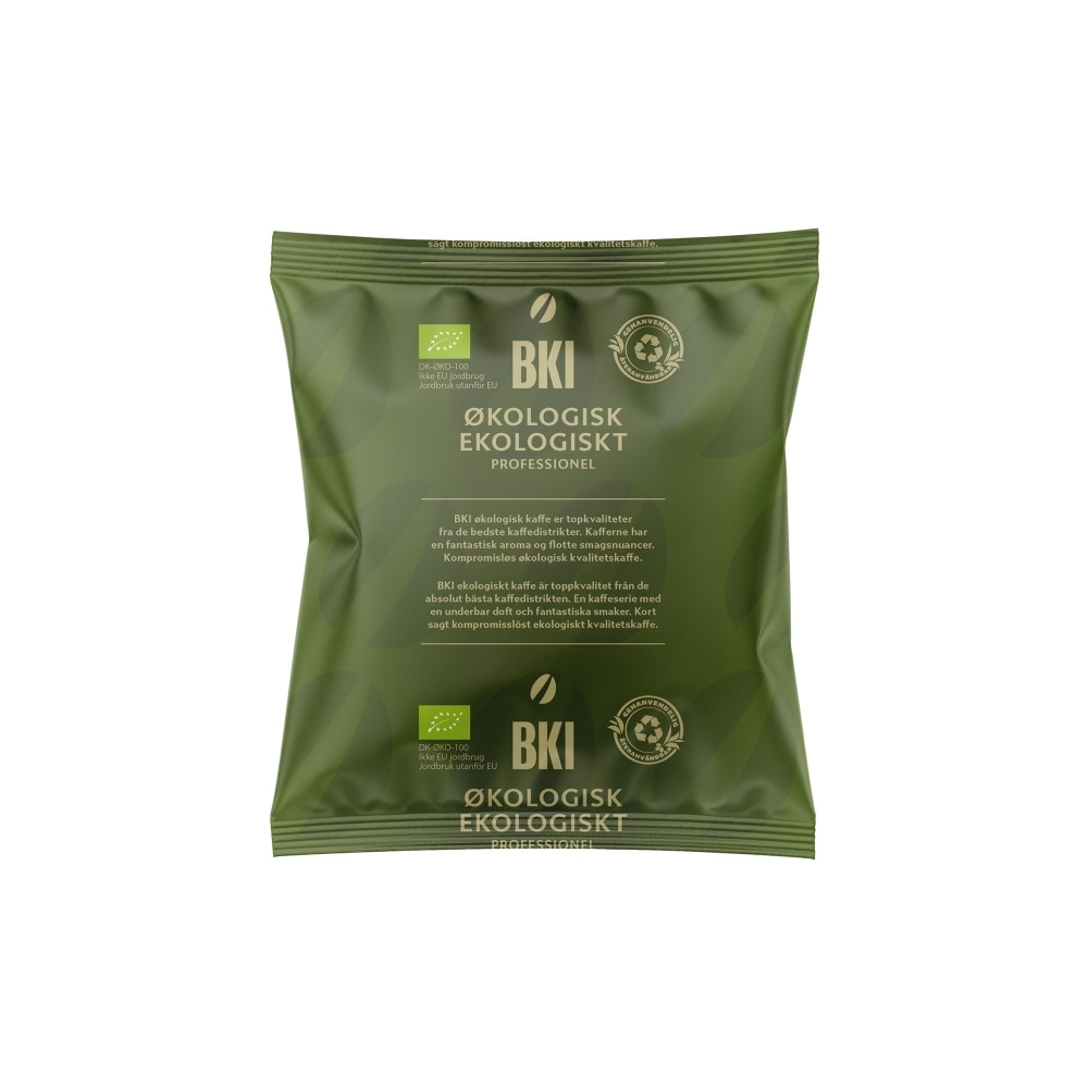 Produktbild för Kaffe BKI økologisk filterkaffe 75g portionsposer