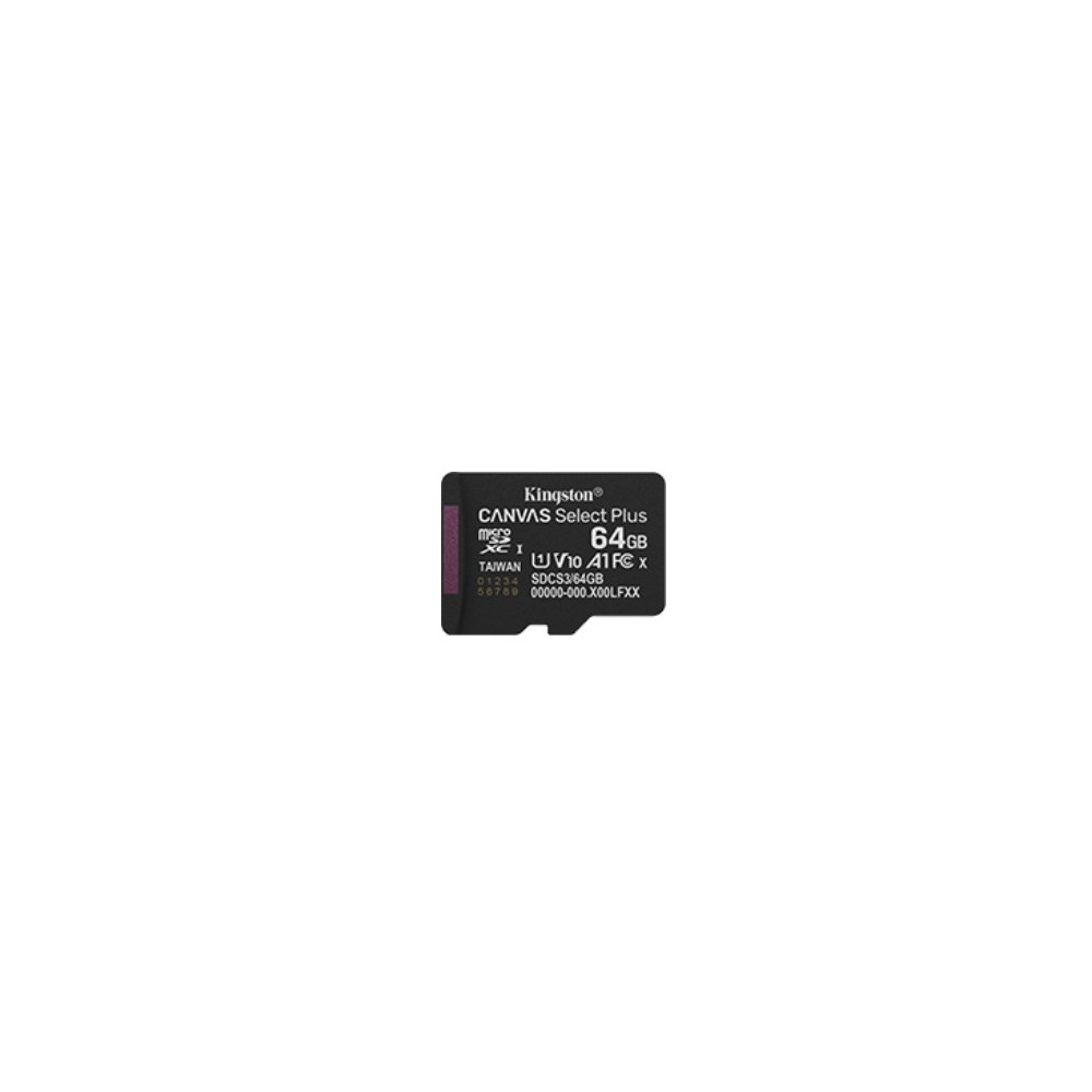 Produktbild för Kingston Canvas Select Plus - flash-minneskort - 64 GB - mikroSDXC UHS-I