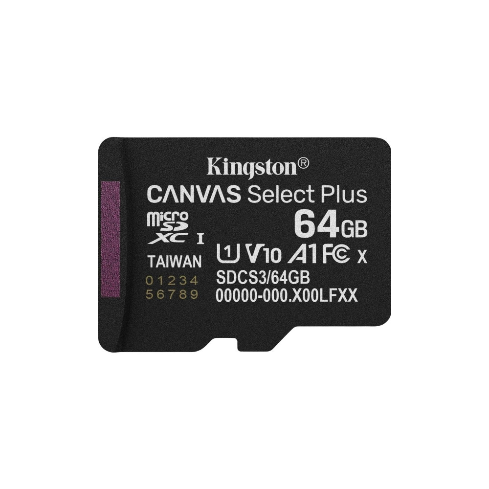 Produktbild för Kingston Canvas Select Plus - flash-minneskort - 64 GB - mikroSDXC UHS-I