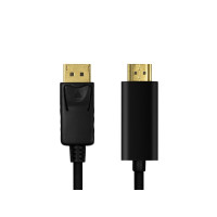 Produktbild för LogiLink adapterkabel - DisplayPort / HDMI - 1 m