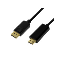 Produktbild för LogiLink adapterkabel - DisplayPort / HDMI - 1 m