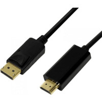 Produktbild för LogiLink adapterkabel - DisplayPort / HDMI - 1 m