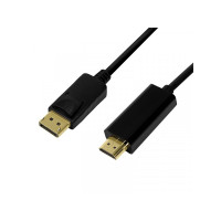 Produktbild för LogiLink adapterkabel - DisplayPort / HDMI - 1 m