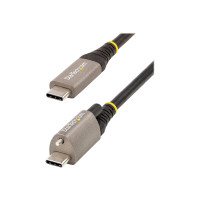 Produktbild för StarTech 50 cm toppskruvlåsande USB C-kabel 10 Gbit/s - USB 3.1/3.2 Gen 2 Type-C kabel - 100W (5A) Power Delivery-laddning, DP alt-läge - Enkel skruvlåsning - USB-C-kabel ladda/synkronisera - USB typ C-kabel - USB-C till USB-C - 50 cm