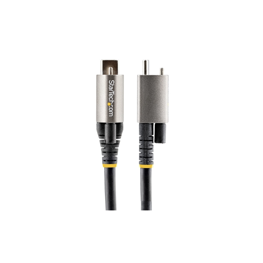 Produktbild för StarTech 50 cm toppskruvlåsande USB C-kabel 10 Gbit/s - USB 3.1/3.2 Gen 2 Type-C kabel - 100W (5A) Power Delivery-laddning, DP alt-läge - Enkel skruvlåsning - USB-C-kabel ladda/synkronisera - USB typ C-kabel - USB-C till USB-C - 50 cm