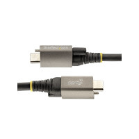 Produktbild för StarTech 50 cm toppskruvlåsande USB C-kabel 10 Gbit/s - USB 3.1/3.2 Gen 2 Type-C kabel - 100W (5A) Power Delivery-laddning, DP alt-läge - Enkel skruvlåsning - USB-C-kabel ladda/synkronisera - USB typ C-kabel - USB-C till USB-C - 50 cm